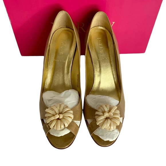 NWT J. Crew Posie Patent Leather Peep-toe Heels - NEW In Box - Sz 9 - Picture 9 of 9